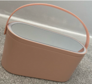 Portable Makeup Case With LED Mirror Cosmetic Storage Box photo review