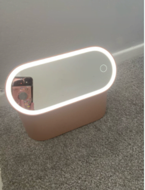 Portable Makeup Case With LED Mirror Cosmetic Storage Box photo review