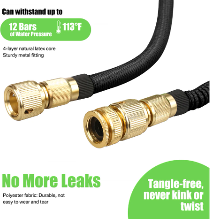 Expandable High Pressure Garden Hose with Metal Connectors