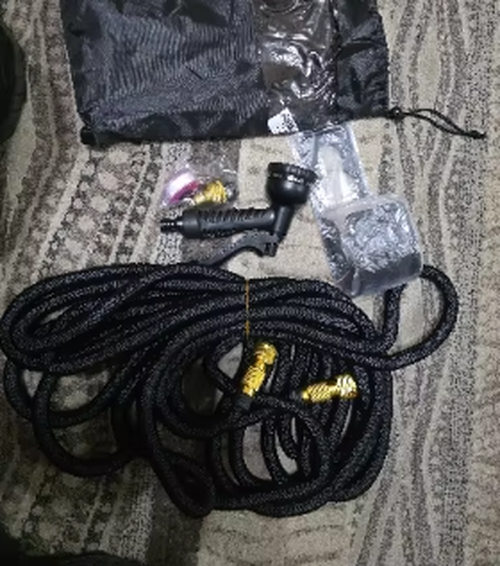 Expandable High Pressure Garden Hose with Metal Connectors photo review