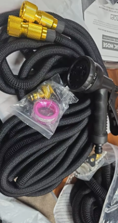 Expandable High Pressure Garden Hose with Metal Connectors photo review