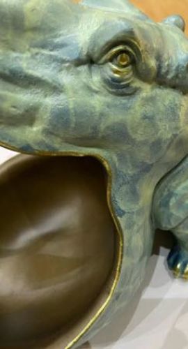 Big Mouth Hippo Ceramic Storage Figurine Key Bowl photo review