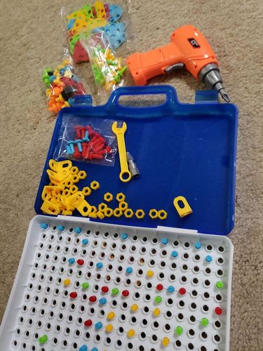Creative Educational Building Blocks Sets with Toy Drill & Screwdriver Tool Set photo review