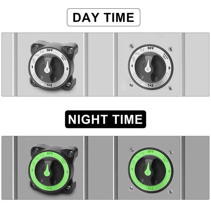 Waterproof 4-Position 500A Marine Battery Switch