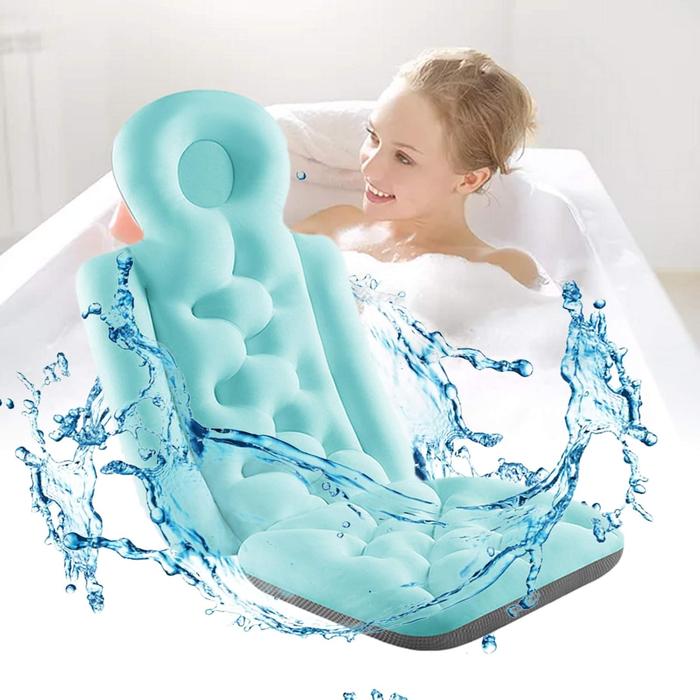 Breathable Quick-Dry Bathtub Cushion for Adults, Soft Support