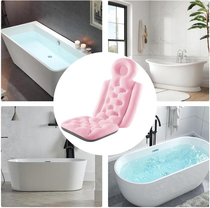 Breathable Quick-Dry Bathtub Cushion for Adults, Soft Support