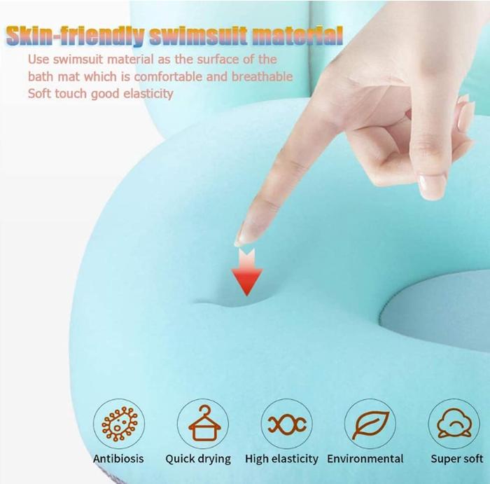 Breathable Quick-Dry Bathtub Cushion for Adults, Soft Support