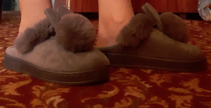 Bunny Slippers, Cotton Slippers Fur Rabbit Thick Bottom Indoor photo review