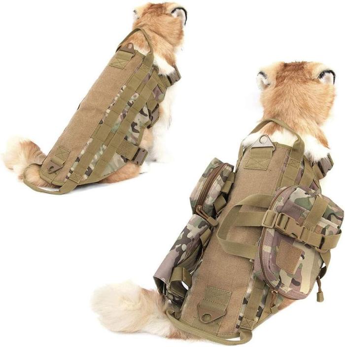 Camouflage Nylon Dog Harness Vest with Adjustable Straps