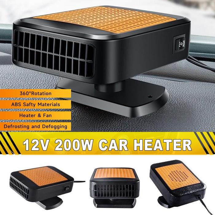 Car Heater, 12V/24v 200W Car Heater 2 in 1 Heating Fan Defroster Demister Car Amplifier Cooling Fans