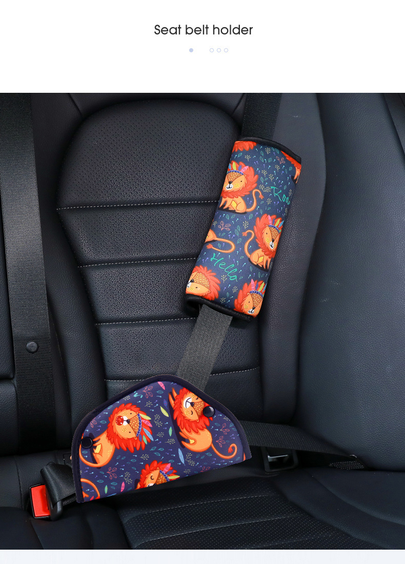 4pcs Seat Belt Pads,children/babycar Safety Kids Seatbelt Adjuster Cover  Strap Mash Shoulder Pad Children Seat Belt Clips,car Safety Strap  Protection