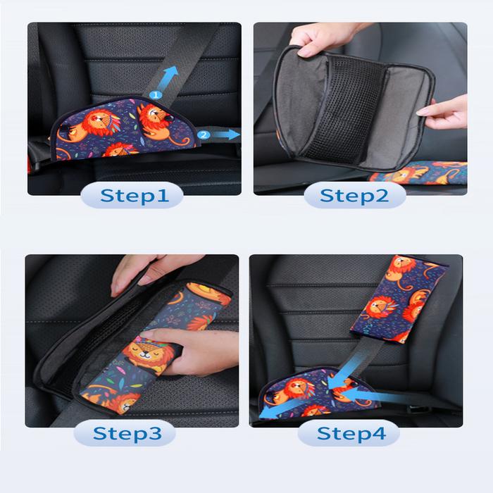 Kids Car Seat Belt Padding Set – Safety &amp; Comfort