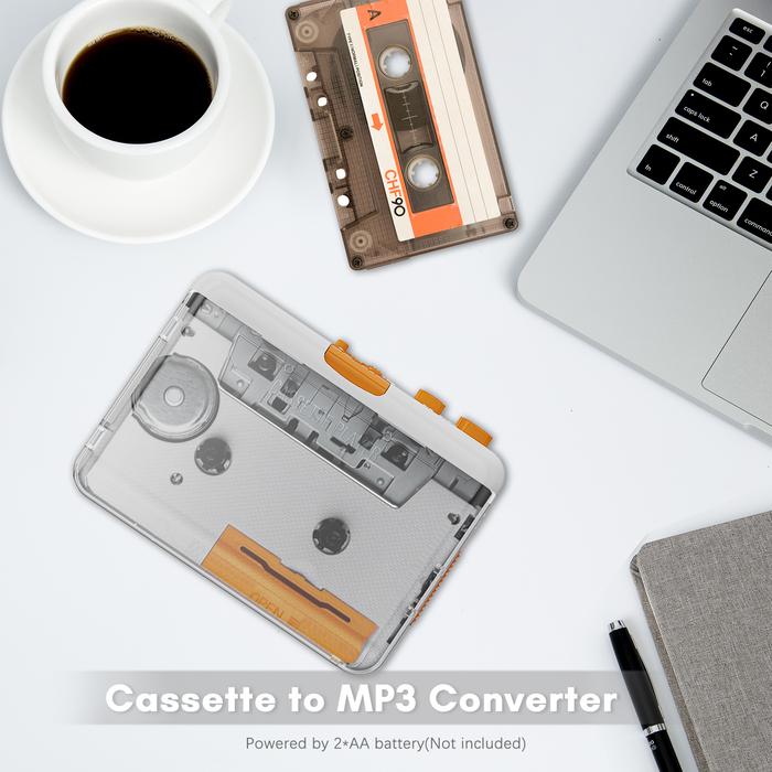 Cassette Player, Portable Tape Player Drive USB Cassette to MP3 Converter with Earphone Volume Control, Plug and Play