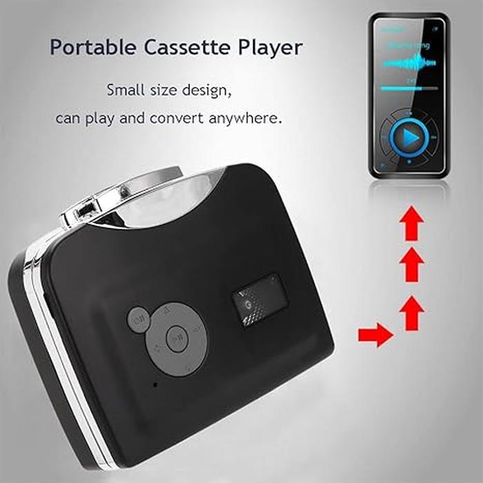 Portable Cassette Player Tape Convert to MP3 via USB Compatible, USB Cassette Player, Portable Stereo Tape to MP3 Converter