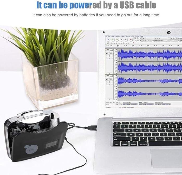 Portable Cassette Player Tape Convert to MP3 via USB Compatible, USB Cassette Player, Portable Stereo Tape to MP3 Converter