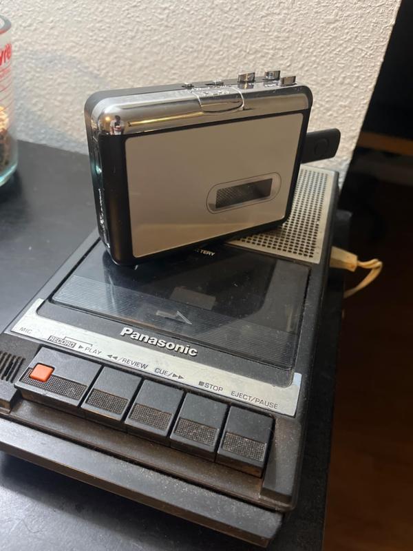 Cassette Tape To USB Converter, Cassette Tape Player Record Tape to MP3 Digital Converter, Portable Cassette Player photo review