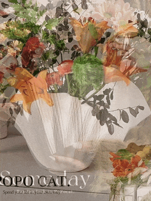 Modern Ceramic Shell Vase Set for Home Decor