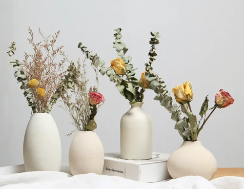Nordic Ceramic Vase for Creative Flower Arrangements, Terrarium, Hydroponic Plant, Living Room Decor