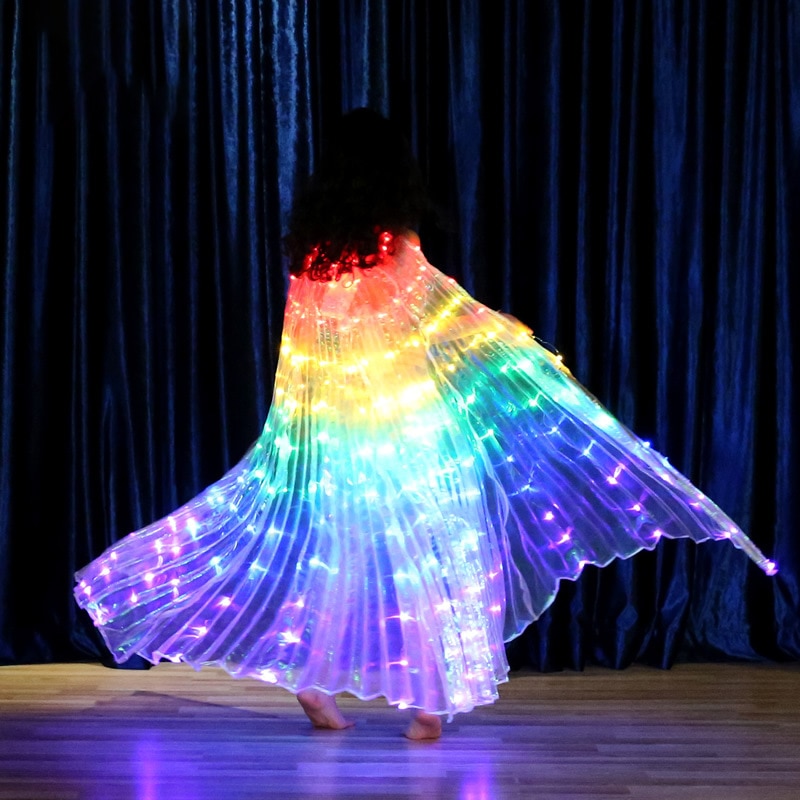 Children Dancers LED Performance Fluorescent Butterfly Wings Belly Dance  Bellydance Carnival Led Costumes Christmas Shows| | - AliExpress