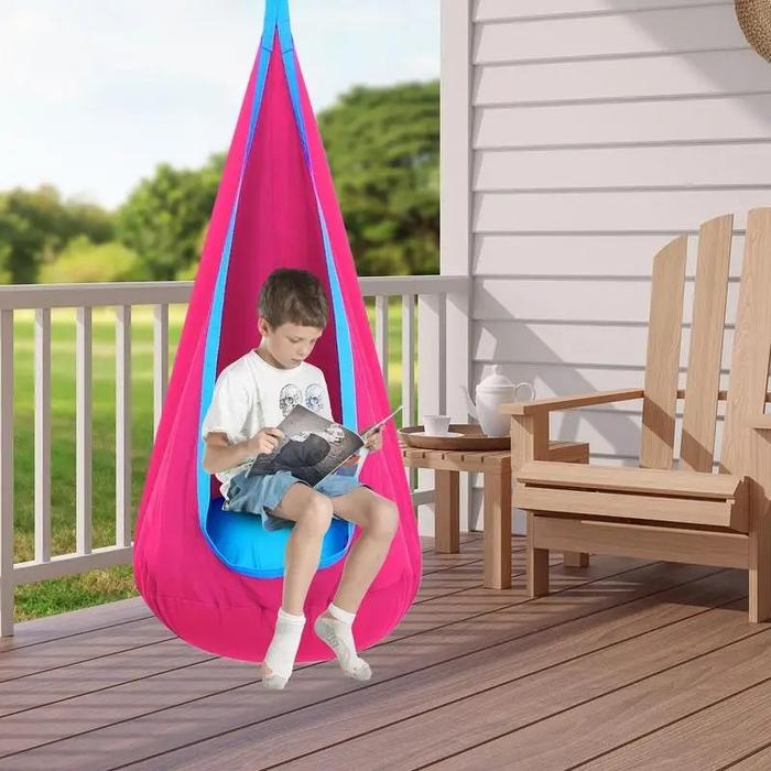 Children's Hanging Chair Swing with Inflatable Cushion and Kit