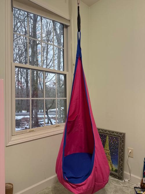 Children's Hanging Chair Swing with Inflatable Cushion and Kit photo review