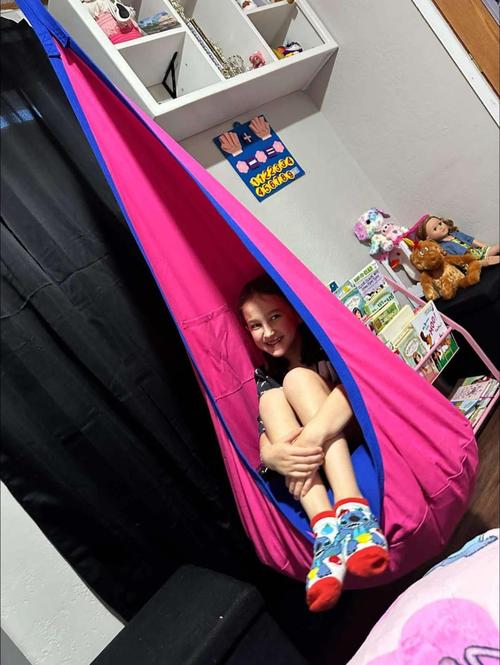 Children's Hanging Chair Swing with Inflatable Cushion and Kit photo review