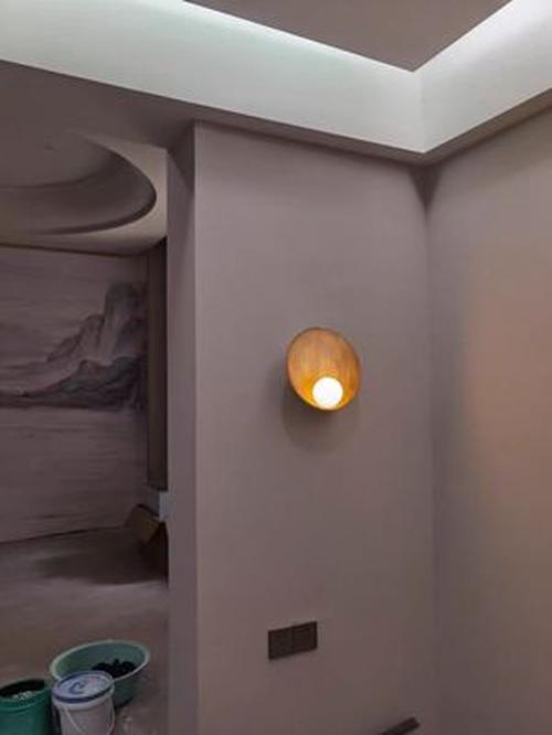 White Brown Shell Wall Lamp with LED for Homestay, Bedroom, Corridor, Resin Wall Sconce photo review