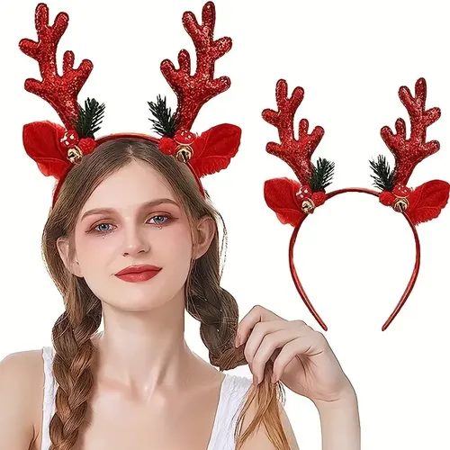 Christmas Antler Headband for Kids and Adults - Festive Hair Accessories