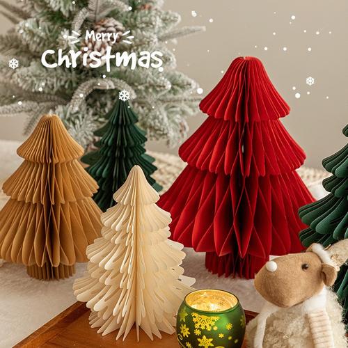 DIY Honeycomb Paper Christmas Tree Decoration for Home Decor