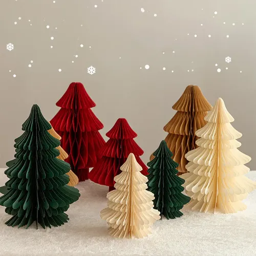 DIY Honeycomb Paper Christmas Tree Decoration for Home Decor