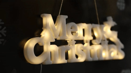 Christmas Decorations - Happy New Year Xmas Merry Christmas LED Letter Light String Christmas Trees Elk LED Lamp Decoration