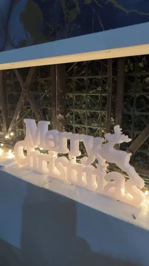 Christmas Decorations - Happy New Year Xmas Merry Christmas LED Letter Light String Christmas Trees Elk LED Lamp Decoration photo review