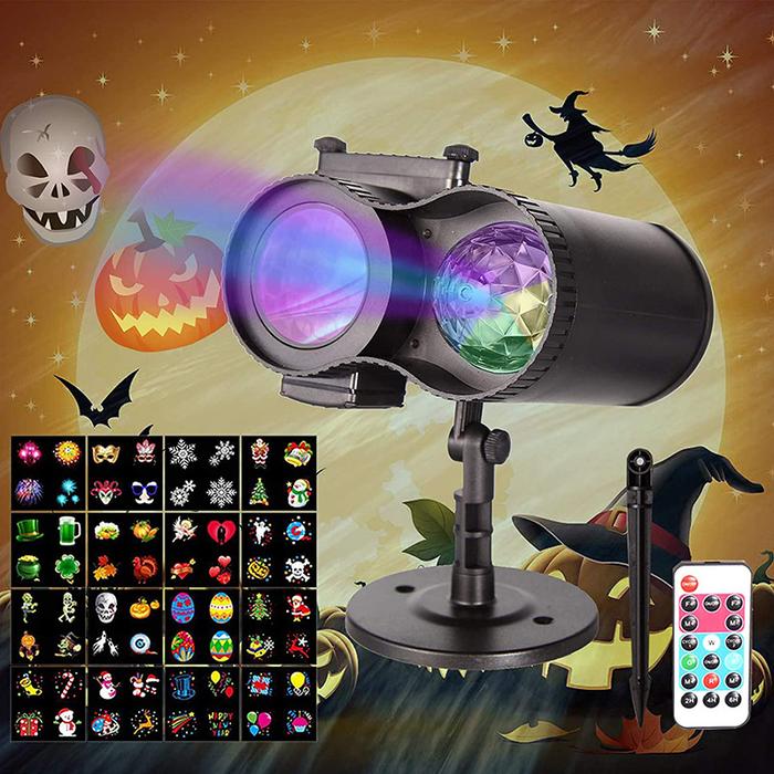 Halloween Christmas Projector Lights Outdoor, Waterproof Holiday Projector Lights, 2-in-1 Moving Patterns LED Landscape Lights