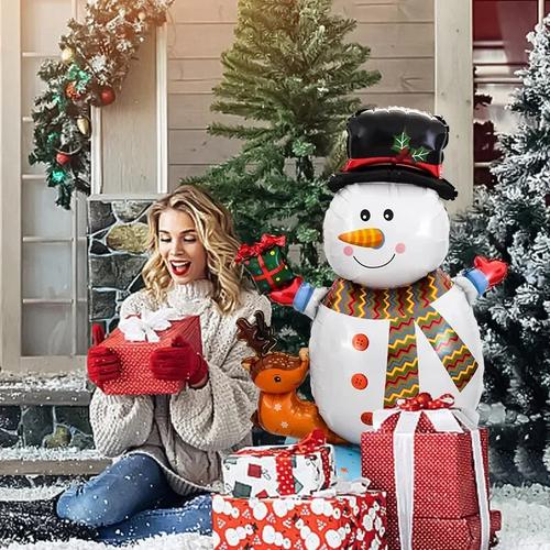 Christmas Decorations: Standing Snowman, Santa Claus Balloon, Xmas Nutcracker Soldier Ball, and More