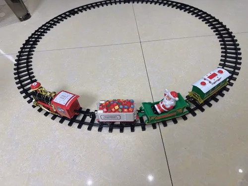 Christmas Train Sets for Under The Tree, Christmas Railway Train Set with Railway Track, Lights and Sounds Electric Train Set photo review