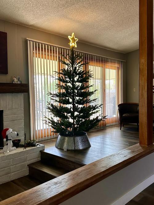 Christmas Tree Topper Large 5 Point Star Treetop with LED Warm White Lights, LED Tree Top Light Three-dimensional Luminous Star Light photo review