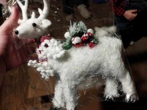White Deer Doll Christmas Tree Decorations for Home Shopping Window Display photo review