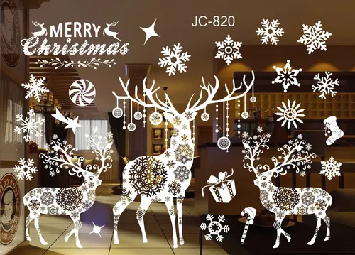 Christmas Window Stickers for Home Decoration