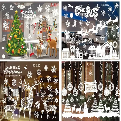 Christmas Window Stickers for Home Decoration