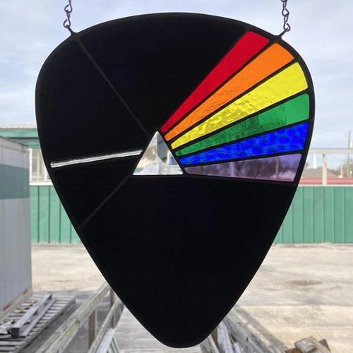 Creative Living Room Wall Decoration Dark Side Of The Moon Stained Glass