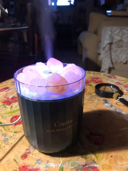 Crystal Aromatherapy Humidifier with Colorful Salt Stone Lamp photo review