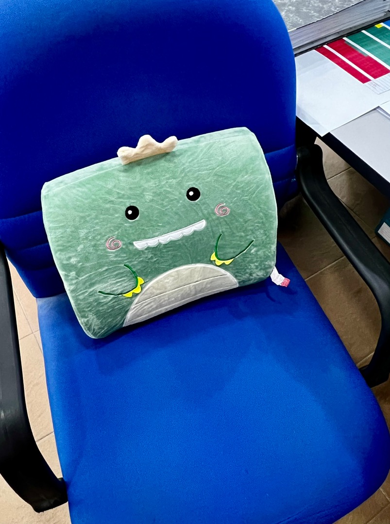 Office Chair Cushion Back Support Cushion Integrated Recliner Backrest  Cushion Plush PP Cotton Back Support Office Chair Sofa CushionPea Green