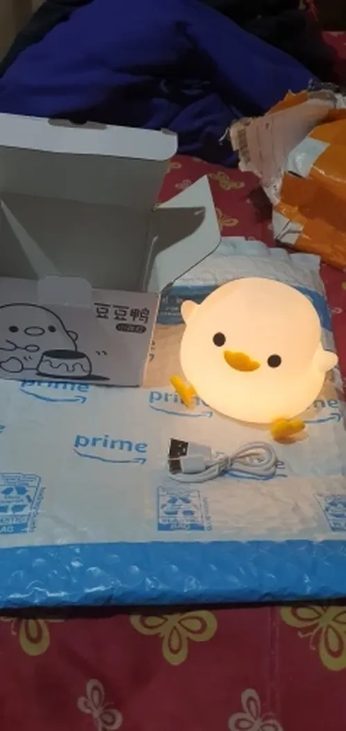 Cute Rechargeable Duck Night Light with Touch Sensor for Kids photo review