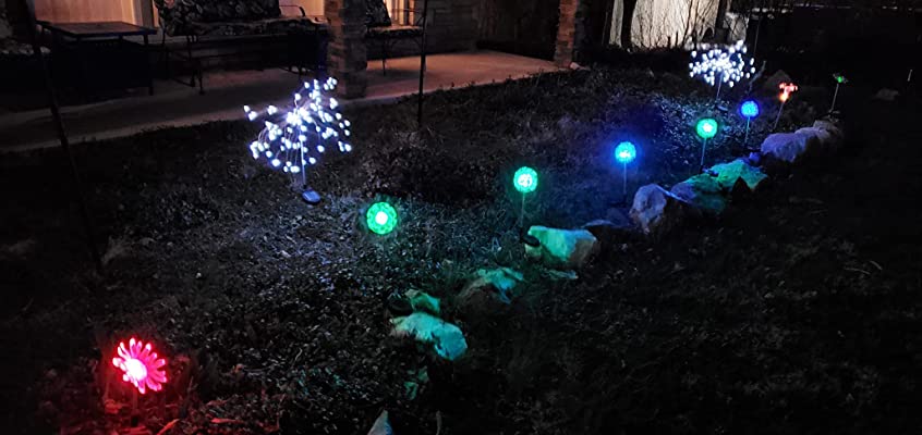 Solar Light Solar Dandelion Plug In Light Garden Decoration LED Light photo review