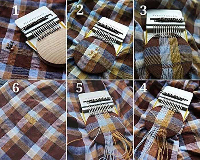 Small Wood Loom Darning Weaving Frame for Clothes