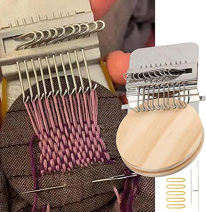 Small Wood Loom Darning Weaving Frame for Clothes