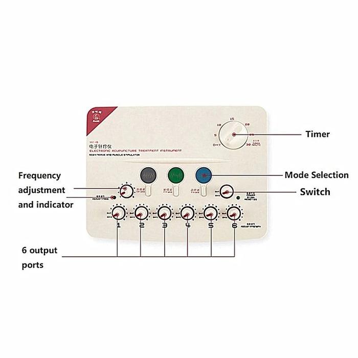 Digital Acupuncture Massager with LCD, 6-Channel Pulse Output
