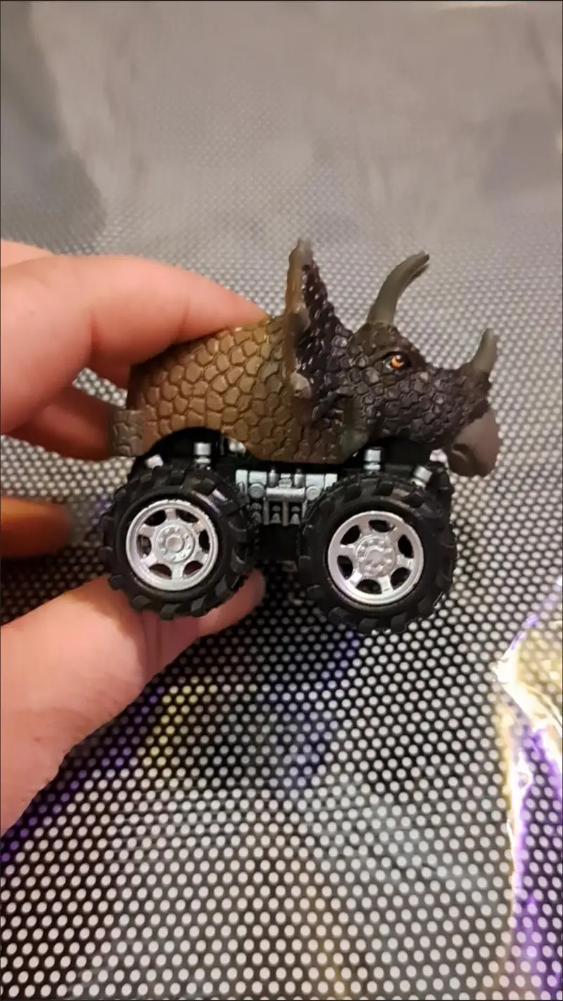 Dinosaur Pull Back Cars Toys Set for Kids - Mini Monster Truck Toy Gift photo review