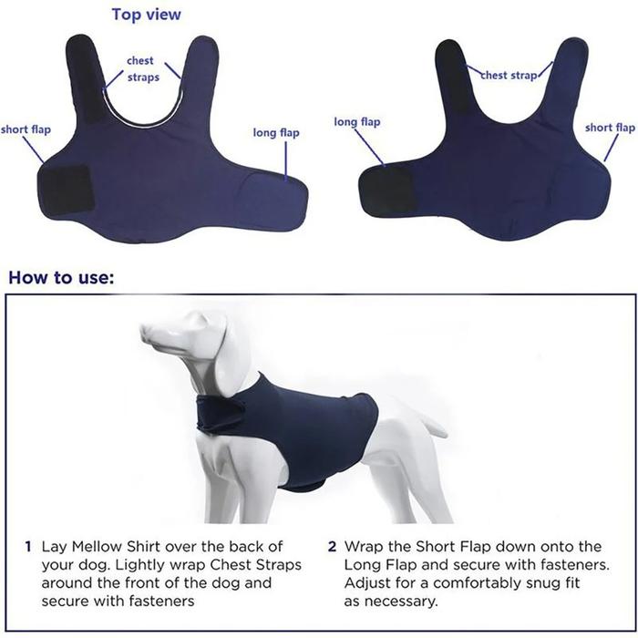 Dog Anxiety Vest Calming Shirt for Small to Large Pets