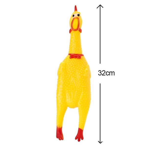 Screaming Chicken Dog Toy - Small Size, Durable & Interactive